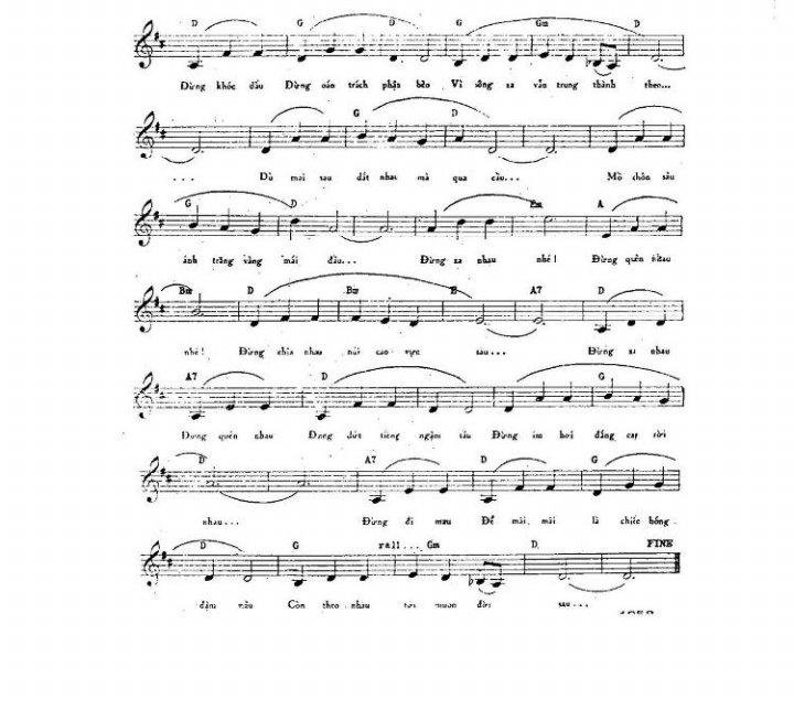 Sheet nhạc Đừng Xa Nhau 2